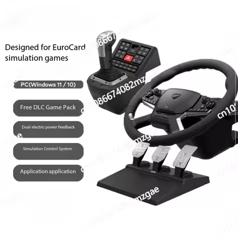 HORI Orca 2 Force Feedback Truck Simulator Steering Wheel Controller Kit for PC Truck Game Emulator