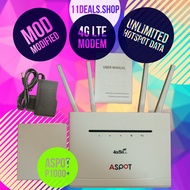 Modified Modem Unlimited hotspot Zjiapa RS860 ASPOT P1000+ A30 A60 A80 CP108 CP101 C300 4G LTE CPE H