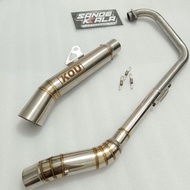 Kou mahachai SUPER open spec pipe 1set and big elbow for tmx 125 tmx 155 rusi tc125 rusi 150 rusi 17