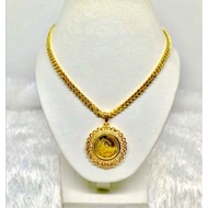 Kalung Motif Tikar Liontin koin Motif Emas Terjamin No Luntur & Anti Karat Kalung Motif Tikar Terjam