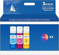 Color Ink Refill Bottles ET-3850 ET-2850 ET-4850 ET-15000 Ink Refill 3 Pack for ET 2850 ET 3850 ET-4