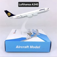 16cm LUFTHANSA A340 Germany Diecast Metal Airplane Display Toy Decoration Collection for Children