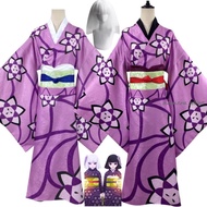 Ubuyashiki Nichika Cosplay Anime Demon Slayer Costume Wig Kimetsu No Yaiba Kimono Accessories Woman 