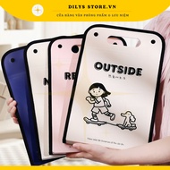 A4 document File, vertical A4 document bag with 13 VINTAGE color compartments, document storage cove