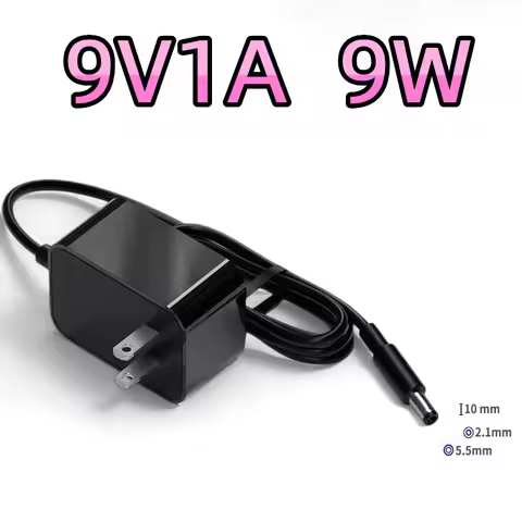 US standard 9V1A 9W 5.5MM * 2.1MM power adapter, high-end simple power adapter