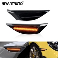2Pc LED Side Marker Light Arrow Turn Signal Blinker Indicator Lamp For Porsche 991 911 4/S/4S/T/GTS 