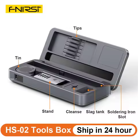 FNIRSI HS-02 Soldering Iron HS02A Soldering ToolsBox Workbench Organizer Welding Repair Tools HS02B 