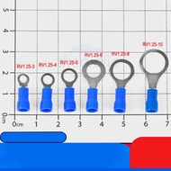 [100 Pieces]- RV1.25-3 Round Cos Head 19A Wire Size 0.25-1.65mm2 Screw M3 Blue IC2 Components