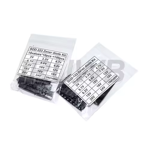 15values*10pcs 3V 3.3V 4.7V 5.1V 5.6V 7.5V 150Pieces 15 values Zener diode kit SOD-123 1206 SOD-323