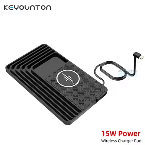 Wireless Car Charger Charging Pad 15w Non Slip Fast Charger For Samsung Car Wireless Charger For And