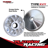 RUMAH ROLLER BEAT KARBU PULLEY BUBUT CUSTOM SCOOPY KARBU ROLLER VARIO 110 RACING BEAT KARBURATOR