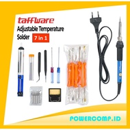 Soldering Iron Kit! Taffware 60W Soldering Iron Adjustable Temperature 7 in 1 - Soldering Iron Kit E