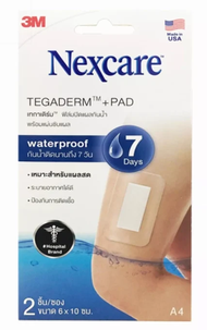 3M NEXCARE TEGADERM A1/A2/A3/A4  เทกาเดิร์ม ฟิล์มปิดแผลกันน้ำ (1กล่อง) แผ่นฟิล์มปิดแผล