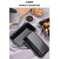 Premium 6 inch Nonstick Carbon Steel Baking Bread Pan, Loaf Pans, Rectangle Baking Molds6寸卷边面包盘（黑色）