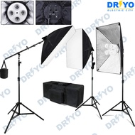 SET SOFTBOX E27 4 in 1 Socket 50x70cm + Light Stand + LED Studio Bulb TaffSTUDIO Umbrella Socket 50 