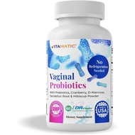 Vitamatic Vaginal Probiotics 20 Billions for Women pH Balance & Odor Control with Prebiotics & Probi