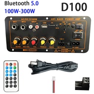 D100 Bluetooth Amplifier Board Rated 100W Max 300W Karaoke Audio Speaker Subwoofer Bass Hifi Amplifi
