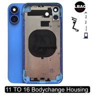 Back GLASS Battery Middle Frame Replacement Frame Bodychange Housing For IPHONE 11 To 16 DIY Rear Ba