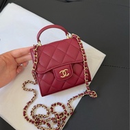Chanel 提把小盒子 Trendy cc mini 酒紅色 聖誕 新年 禮物🎁