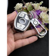 Stainless steel TPU car key cover for Mercedes GLC, GLK, E,C series