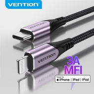 Vention Lightning Cable USB-C to Lightning Fast PD Charging Cable MFi certified 3A Date Cable For iOS devices iphone ipad ipod USB-C to Lightning PD Fast Charging Date Cable Gray
