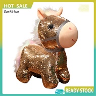 <Darkblue> Lifelike Pony Toy Traditional Crafted Pony Toy Handcrafted Zodiac Horse Doll with Traditi