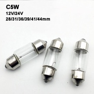 10pcs C5W 12V 24V Halogen Car Light Bulb for License Plate Trunk Makeup Reading Light