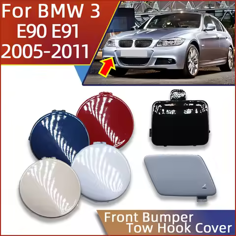 Bumper Tow Hook Cover For BMW 3 E90 E90LCI E91 M-Sport 2005-2011 Trailer Shell Bumper Decoration Cap