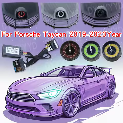 Car Stopwatch For Porsche Taycan 9J1 Sport Chrono Clock 2019-2023 Interior Center Dashboard Compass 