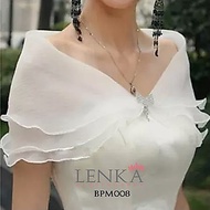 Modern White Bridal Party Brocade Bolero Accessories Bpm008