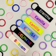 Custom embroidered name tag，customized gift school bag nametag，bag tag，name tag keychain