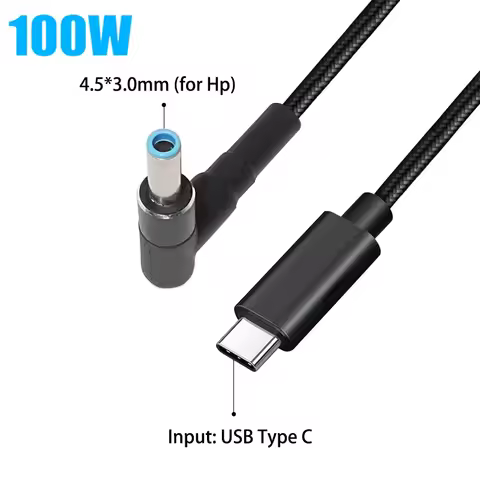 45W 65W 90W Dc Power Charger Converter USB Type C Adapter Cable for Hp Stream Spectre Pavilion Envy 