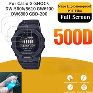3PCS Nano Explosion Proof PET Film For Casio G-SHOCK DW-5600/5610 GW6900 DW6900 GBD-200 Clear Anti-Scratch Film