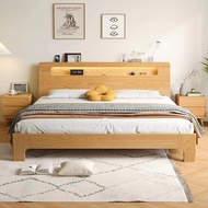 {SG Sales}HDB Bedframe Wooden Bed Queen King Bed Simple Modern Bed Frame Single Double Bed Economical Rental Room Single Double Bed Solid Wood Bed Household Bed in Master Bedroom