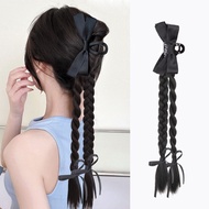 Black Bow Wig Hair Clip Twist Braid Ponytail Clip Natural Wig Hairpin Woman Hair Accessories