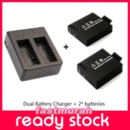 SJCAM Dual Charger + 2pcs Battery for SJ5000 SJ4000 SJ5000x M10+