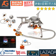 (DIJAMIN ORI) Kompor Gas Lipat Portabel Camping Stove 1 set Multifungsi / kompor kemping gas portabl