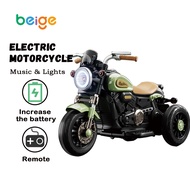 Beige Motorbike for Kids Remote control Baby Motorbike Rechargeable Motorcycle兒童機車