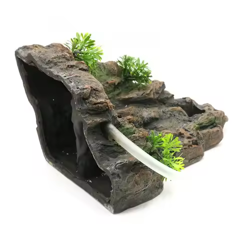 Creative Large Fish Tank Aquascape Sand Waterfall Resin Rockery Mimic Natural Stone Modeling Natural