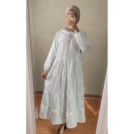 Harga 2024 Baju Gamis Dress Muslim Wanita Claudya Midi Jumbo Bahan