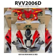 Cover Set Rapido Honda ADV160 ADV 160 IRON MAN (6) Red Motor Body Set Accessories Spare Parts ADV Me