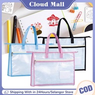 A3 Project Bag Mesh Pvc With Zipper And Handle A3 Project Bag With Zipper And Handle Large Capacity 