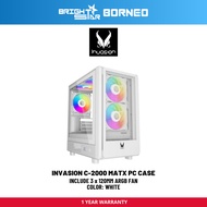 INVASION C-2000 MATX Pc Case - Black / White