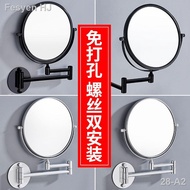 ✧❈✥☁❀Cermin solek bilik mandi lipat bilik mandi hotel cermin teleskopik yang dipasang di dinding dua muka pembesar kecan