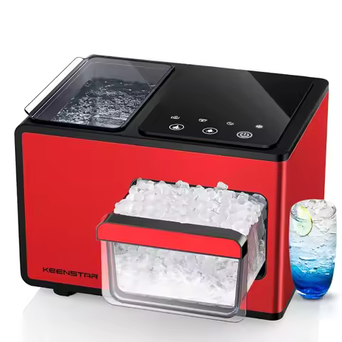Nugget Ice Maker Countertop Large Capacity 40lbs/24H Pebble Ice Maker with Soft Chewable Ice Self Cl