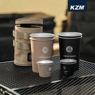 [KAZMI KZM Industrial Style Stainless Steel Cup Set Of 8] Wine Coffee K23T3K03 Drink Water Camping