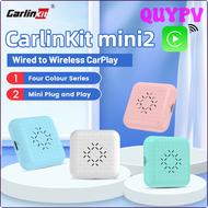 QUYPV Carlinkit มินิคาร์เพลย์ไร้สาย2กล่องทีวีสำหรับออดี้เบนซ์ Toyota Mazda วีดับเบิ้ลยูเมอร์ซีเดสนิสสันเกีย Ios16ตัวรับสัญญาณ WiFi มาการองสี APITV