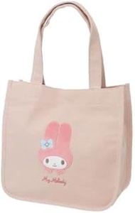 Marimo Craft SRTZ-141 Sanrio Characters Fluffy Patch Tote Bag, My Melody W 9.8 x H 9.8 x D 4.7 inche
