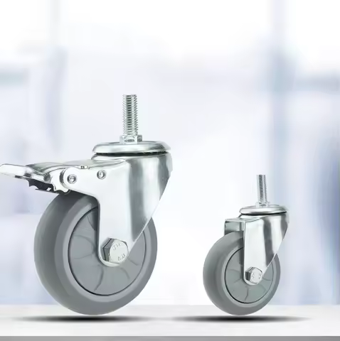 Caster Wheels Heavy Duty 3/4/5 Inch Lock Trolley Rotary Casters Cart Wheel High Load Industrial Whee