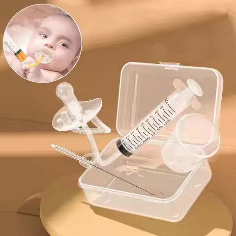 6pcs Baby Pacifier Medicine Dispenser Kit 10ml Oral Feeding Syringe Liquid Needle Feeder with Measur